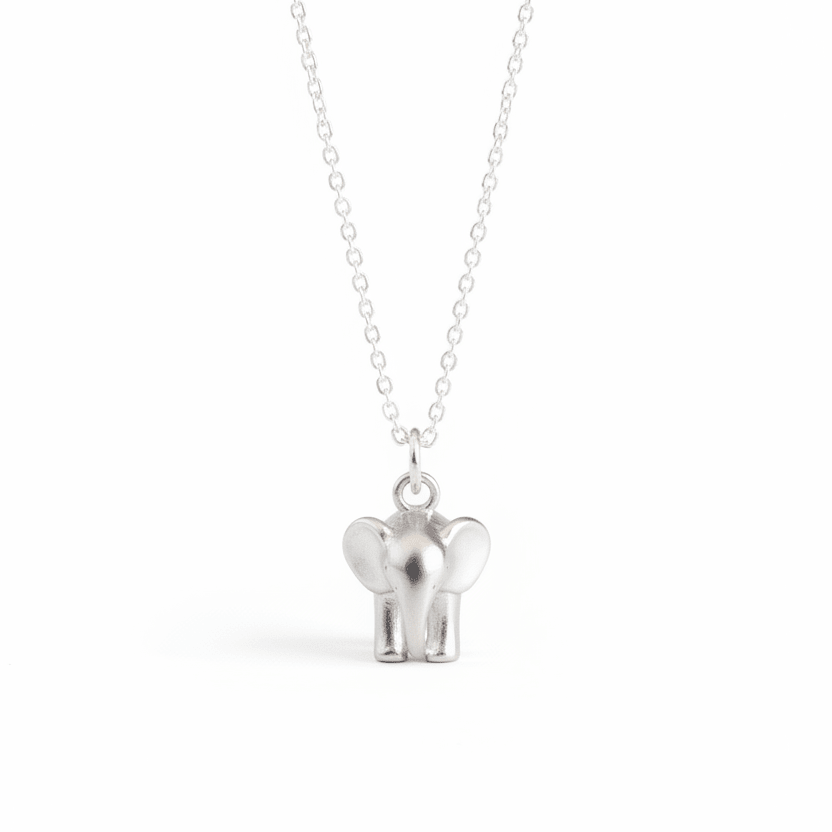 Silver necklace with elephant pendant – ALICIA'S DIARY®