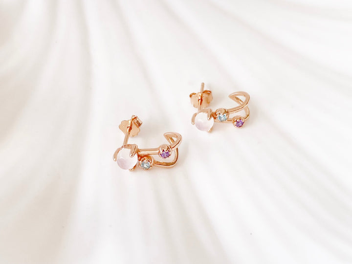 Rosenquarz Ohrstecker - ALICIA'S DIARY®