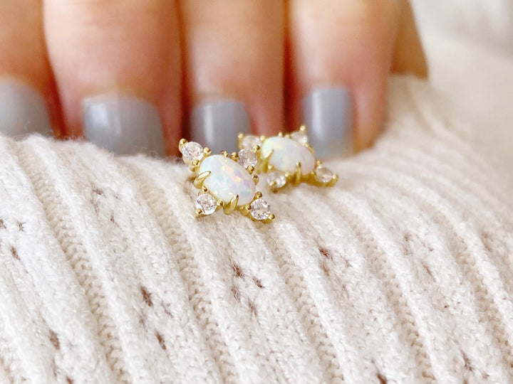 Art Deco Opal Ohrstecker - ALICIA'S DIARY®