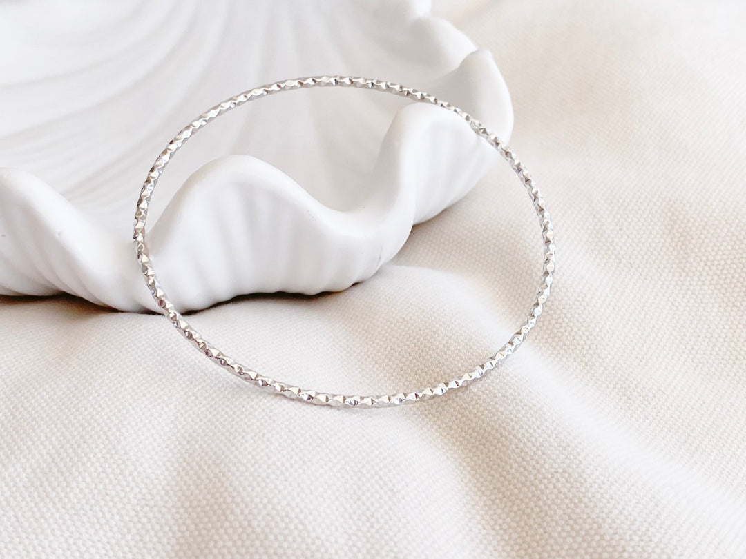 Silberarmreif mit Diamond Cut - ALICIA'S DIARY®