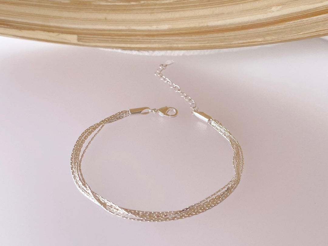 Mehrreihiges Silberarmband - ALICIA'S DIARY®
