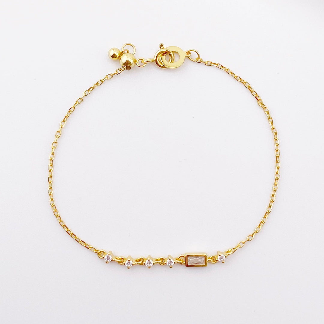 Goldenes Kristall Cluster Armband-925-armbänder-Armbänder und Armreifen