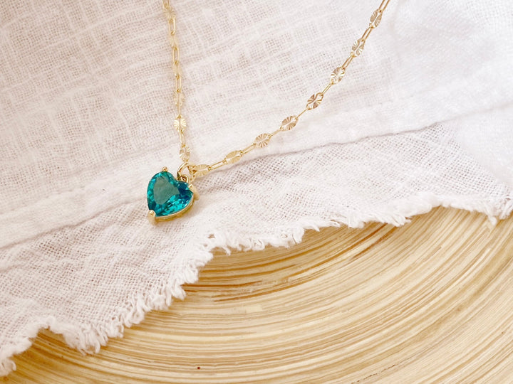 kissedby Alicia | Goldkette mit Kristall Herz - ALICIA'S DIARY®