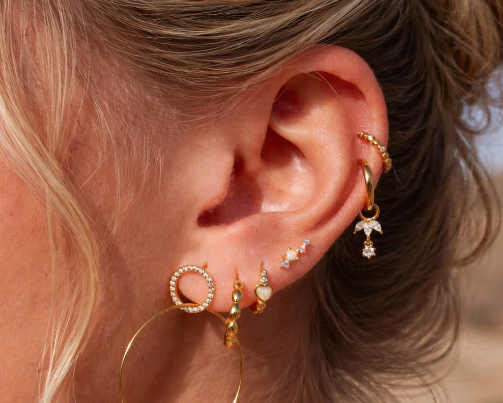 Huggies Ohrringe mit Glitzercharms - ALICIA'S DIARY®