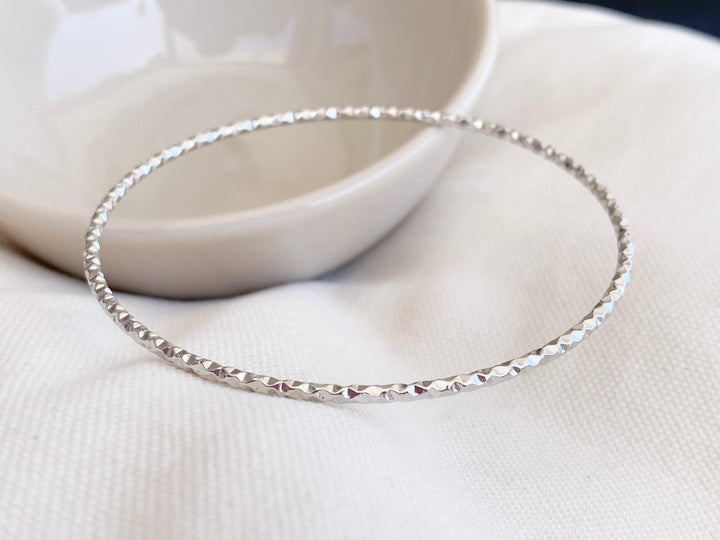 Silberarmreif mit Diamond Cut - ALICIA'S DIARY®