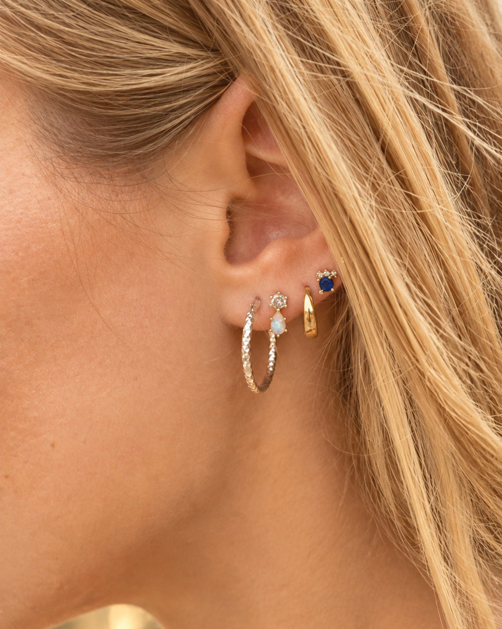 Silberne Glitzer Creolen mit Diamond Cut-bestseller-creolen-Creolen 20 mm