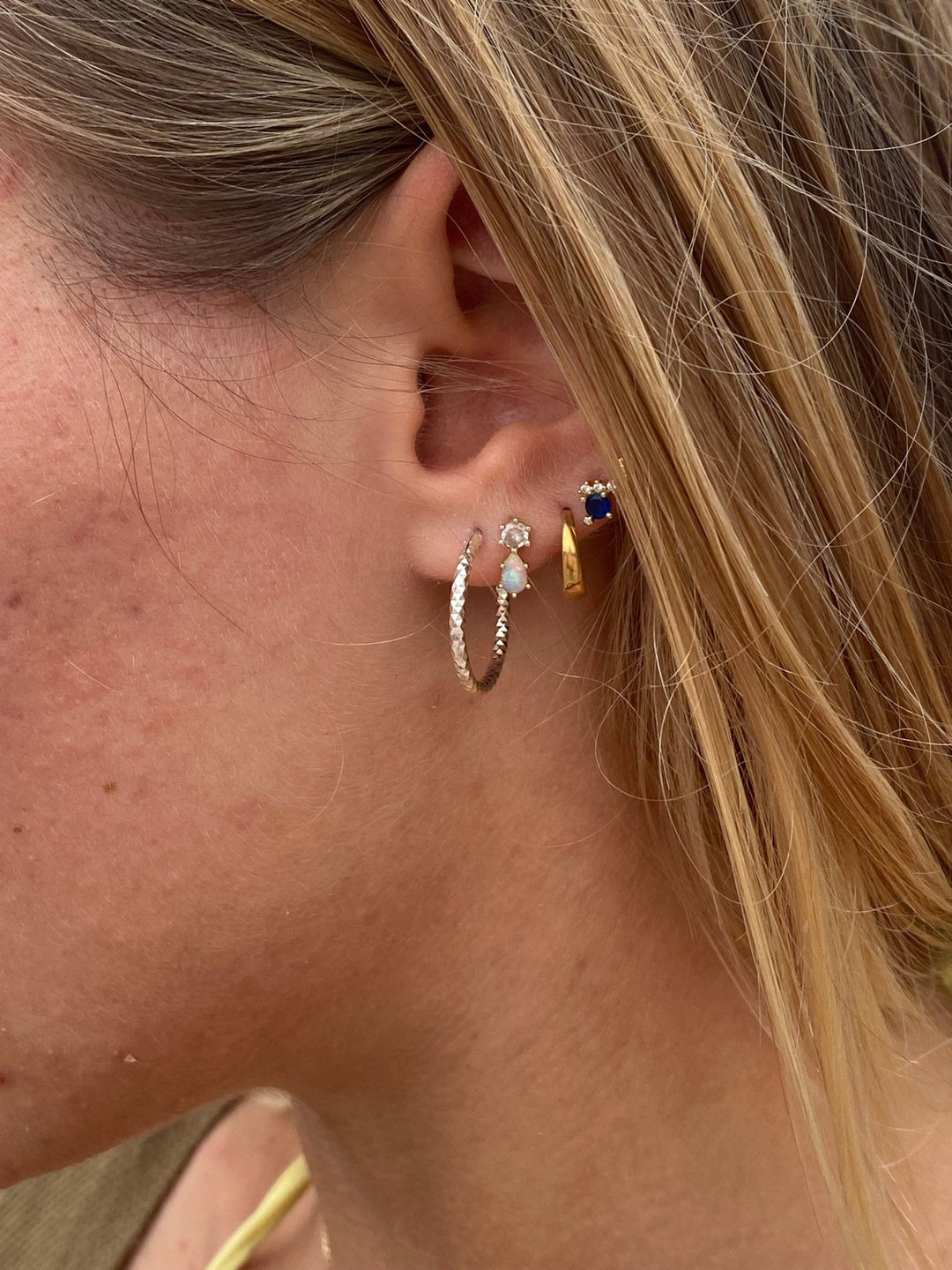 Silberne Glitzer Creolen mit Diamond Cut-bestseller-creolen-Creolen 20 mm