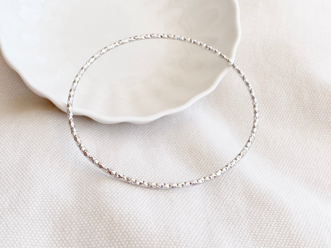 Silberarmreif mit Diamond Cut - ALICIA'S DIARY®