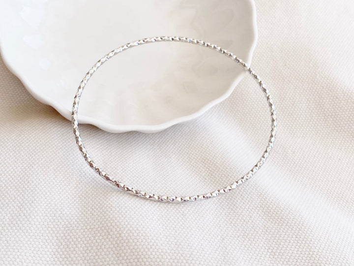 Silberarmreif mit Diamond Cut - ALICIA'S DIARY®