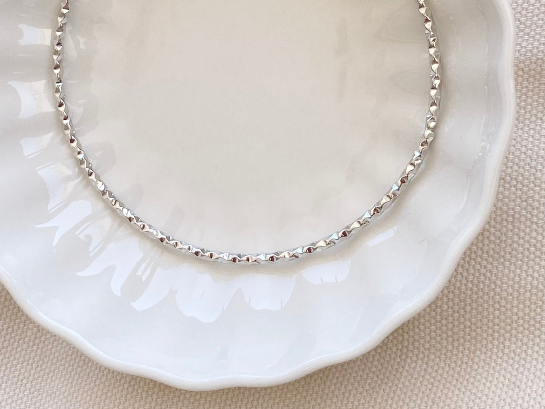 Silberarmreif mit Diamond Cut - ALICIA'S DIARY®