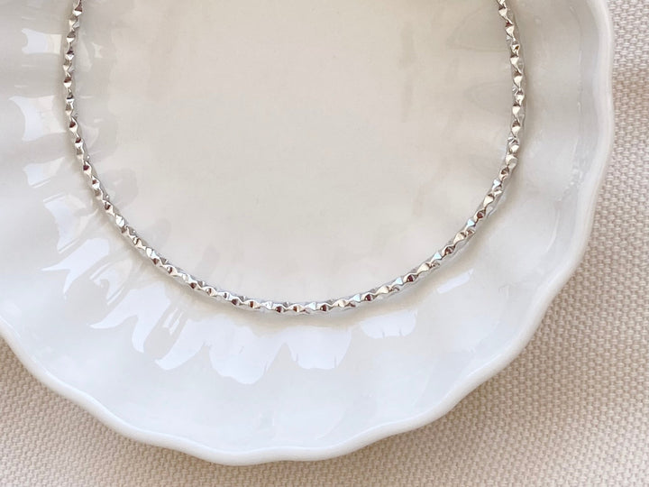 Silberarmreif mit Diamond Cut - ALICIA'S DIARY®