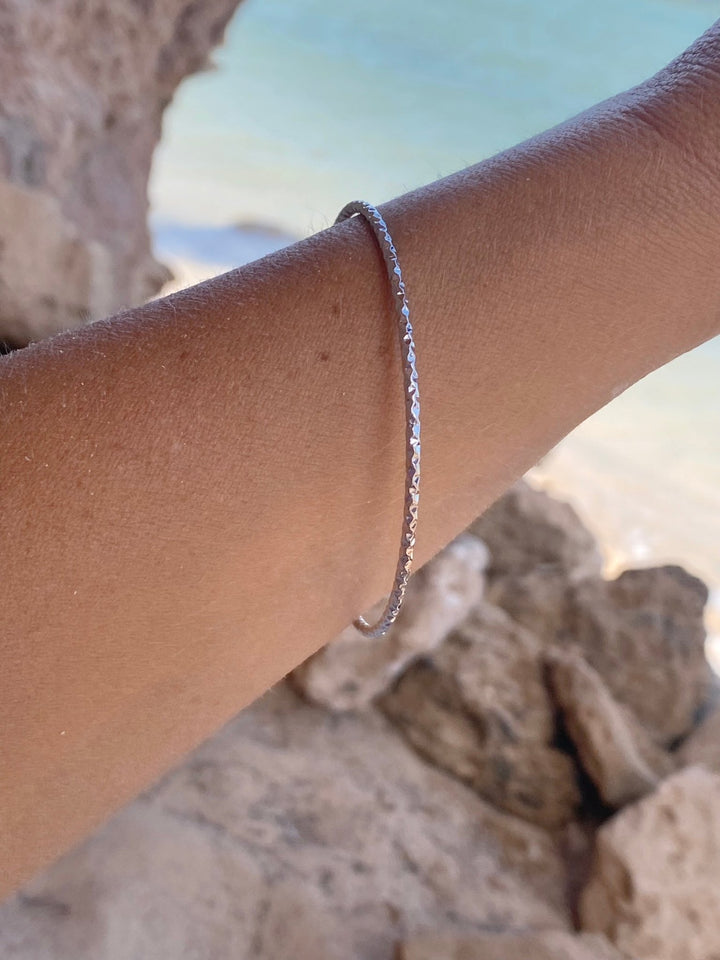 Silberarmreif mit Diamond Cut - ALICIA'S DIARY®