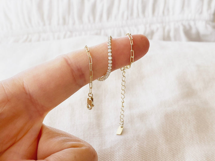 Paperclip Tennis Armband - ALICIA'S DIARY®