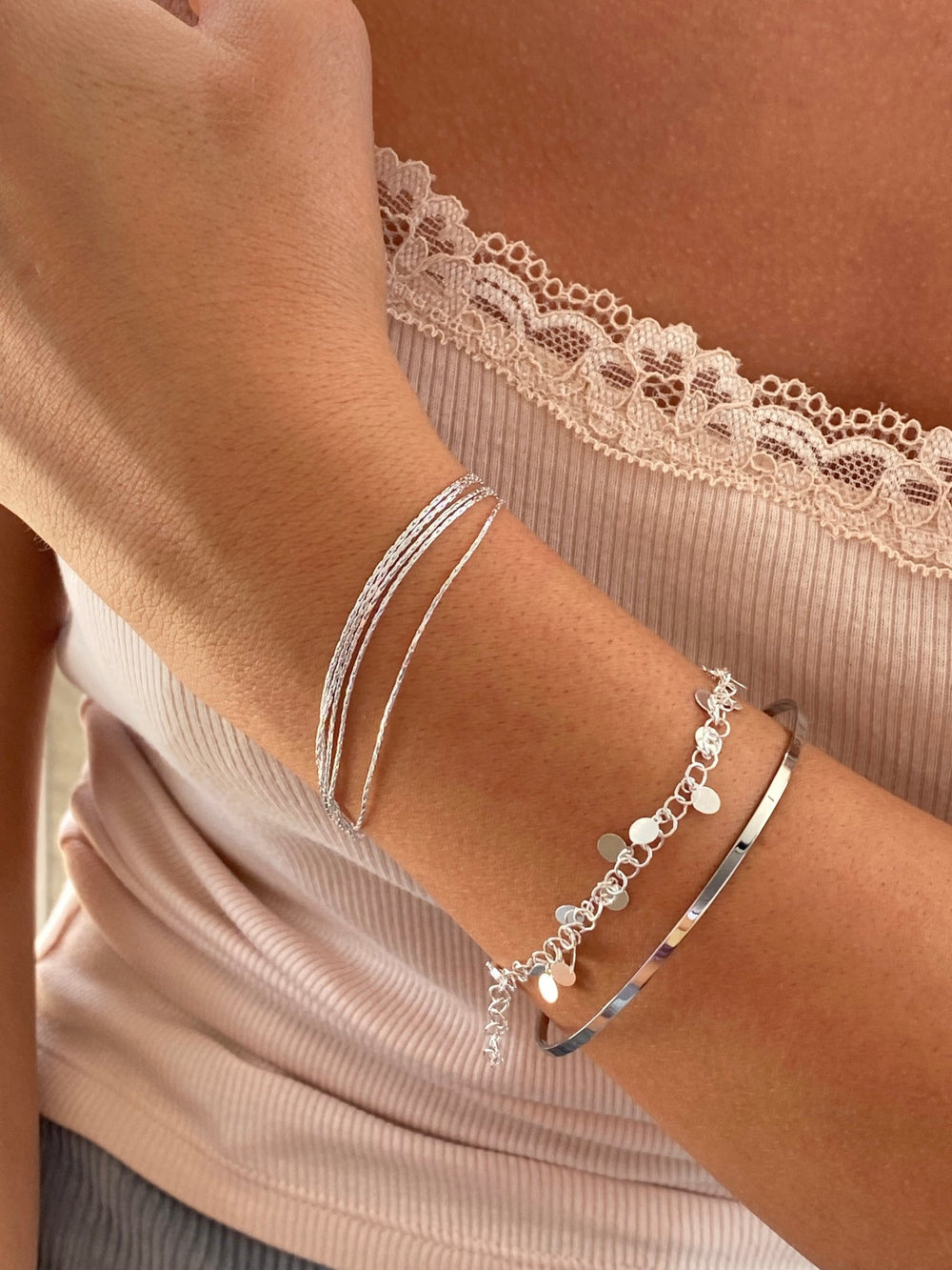 Feines verspieltes Schlangenarmband aus Silber-ALICIA'S DIARY®