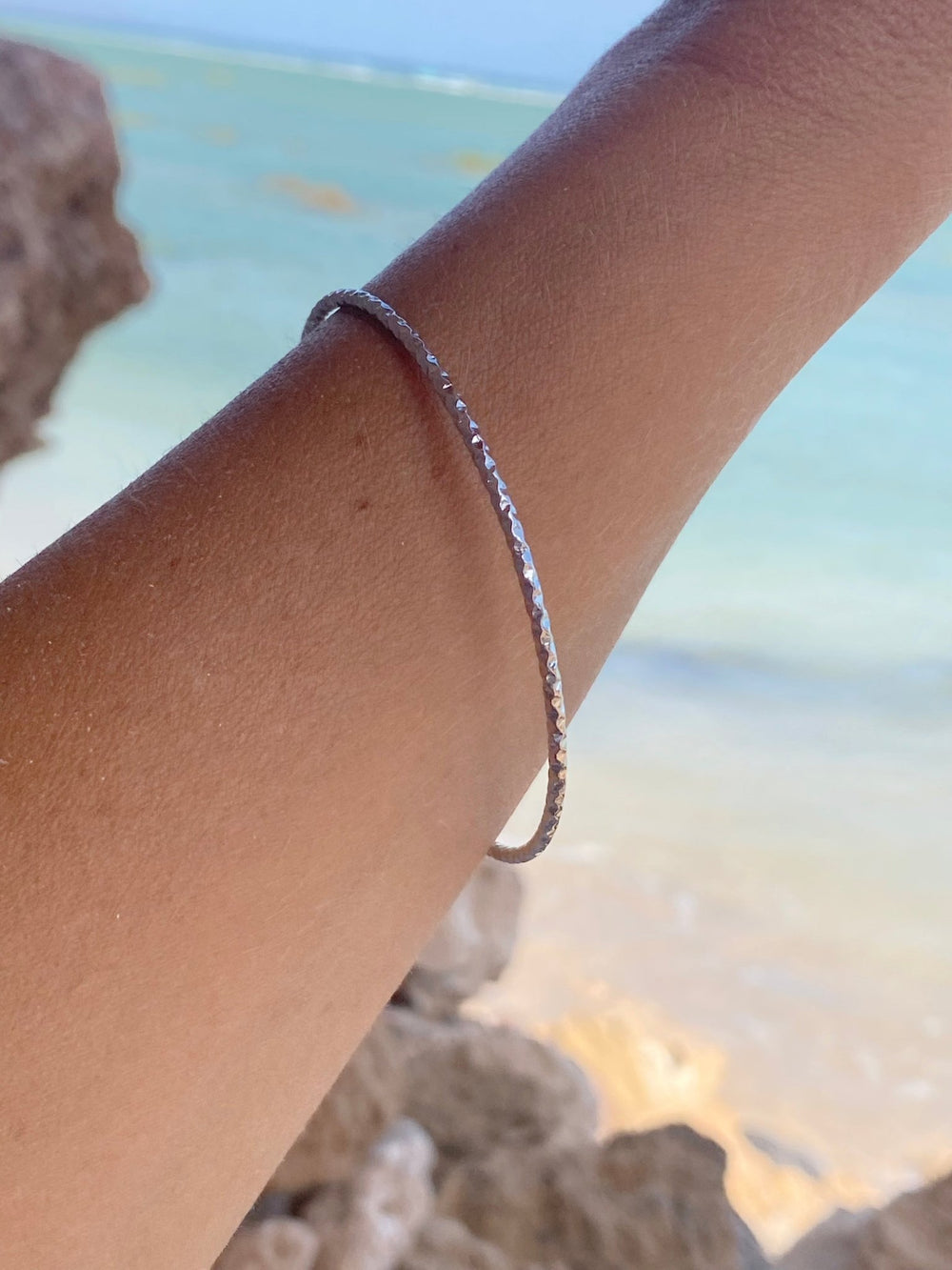 Silberarmreif mit Diamond Cut - ALICIA'S DIARY®