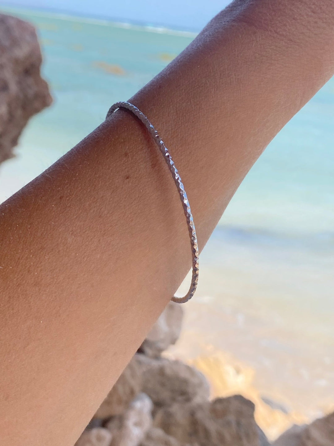 Silberarmreif mit Diamond Cut - ALICIA'S DIARY®