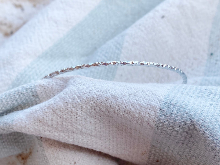 Silberarmreif mit Diamond Cut - ALICIA'S DIARY®