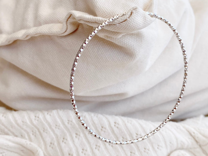 Silberarmreif mit Diamond Cut - ALICIA'S DIARY®