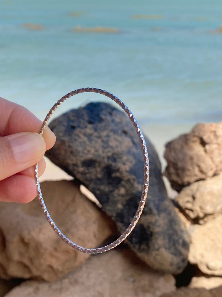 Silberarmreif mit Diamond Cut - ALICIA'S DIARY®