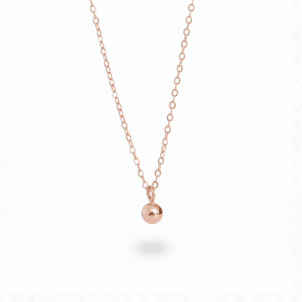 Minimalistische Halskette mit kleinem Kugel Anhänger an zarter echter Silberkette, Schmuck für junge Frauen von Alicia&
