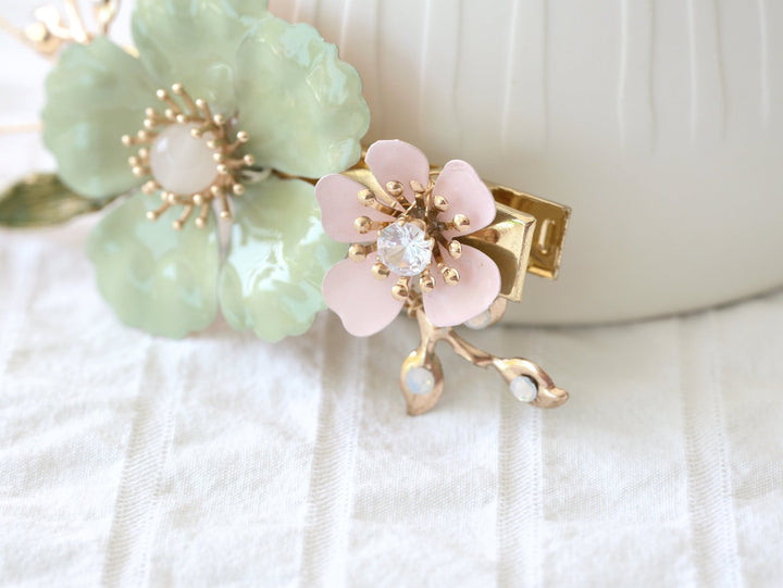 Vintage Braut Haarspange in pastellgrün | ELENA-ALICIA&