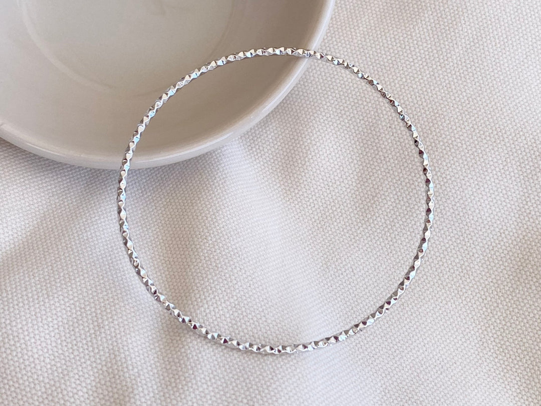 Silberarmreif mit Diamond Cut - ALICIA'S DIARY®