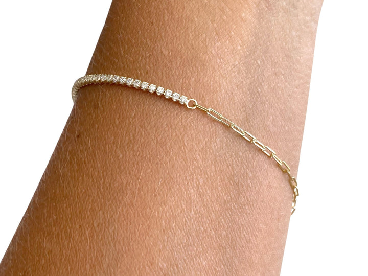 Paperclip Tennis Armband - ALICIA'S DIARY®