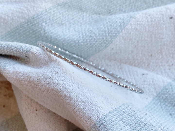 Silberarmreif mit Diamond Cut - ALICIA'S DIARY®