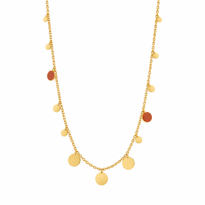 Goldene Stainless Steel Kette mit feinen Plättchen, wasserfest und stabil für Schwimmbad, Meer, Sport, Schmuck für junge Frauen