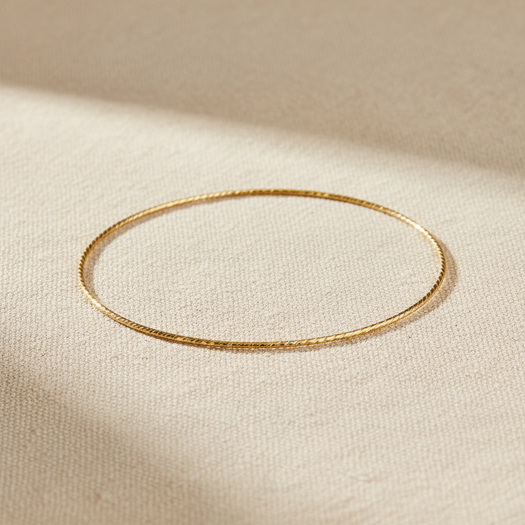 Diamond-cut bangle