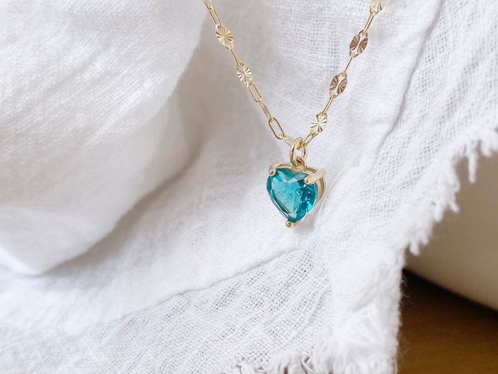 kissedby Alicia | Goldkette mit Kristall Herz - ALICIA'S DIARY®