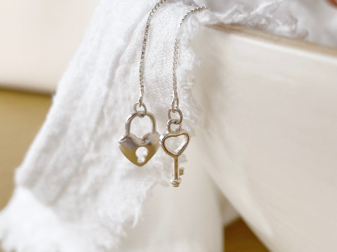 Schloss & Schlüssel Fädelohrringe - ALICIA'S DIARY®