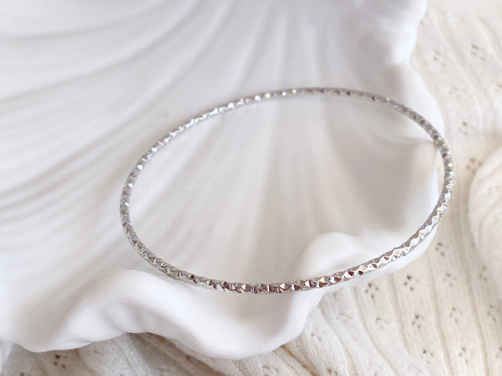 Silberarmreif mit Diamond Cut - ALICIA'S DIARY®