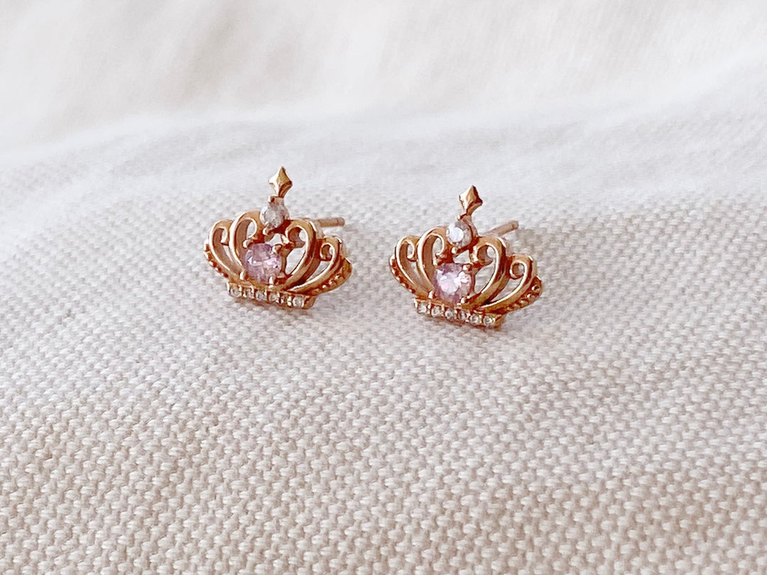 Rosegoldene Kronen Ohrstecker - ALICIA'S DIARY®