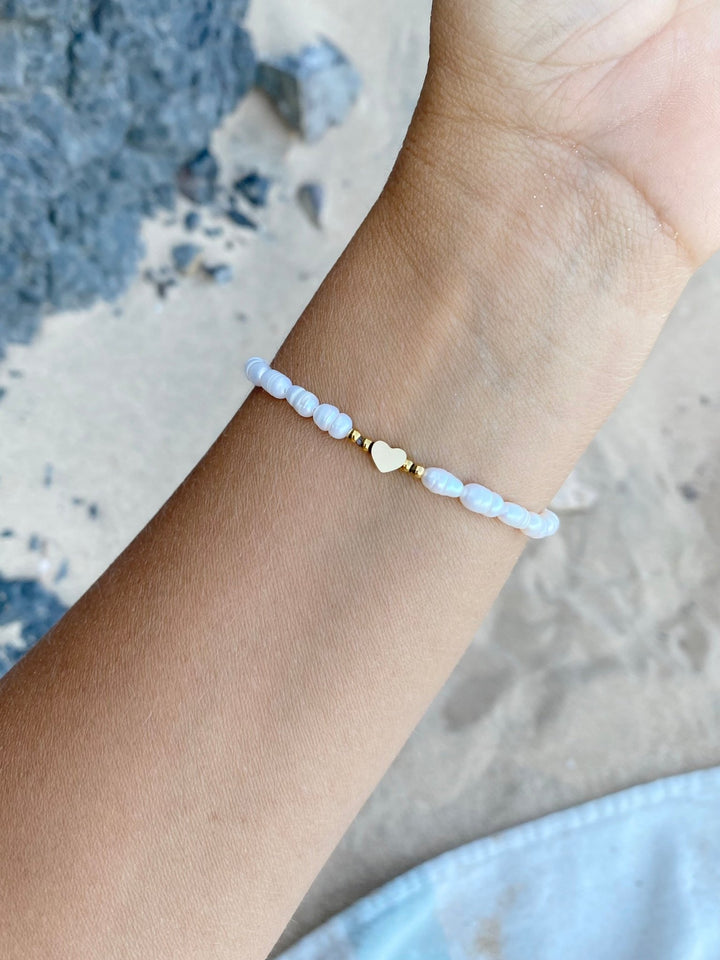 Süßwasserperlen Herz Armband - ALICIA'S DIARY®