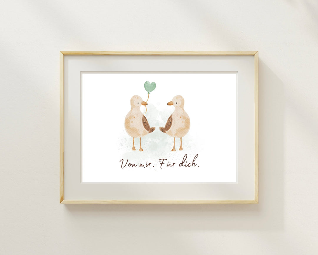 Geschenkkarte mit Seevogelmotiv - ALICIA'S DIARY®