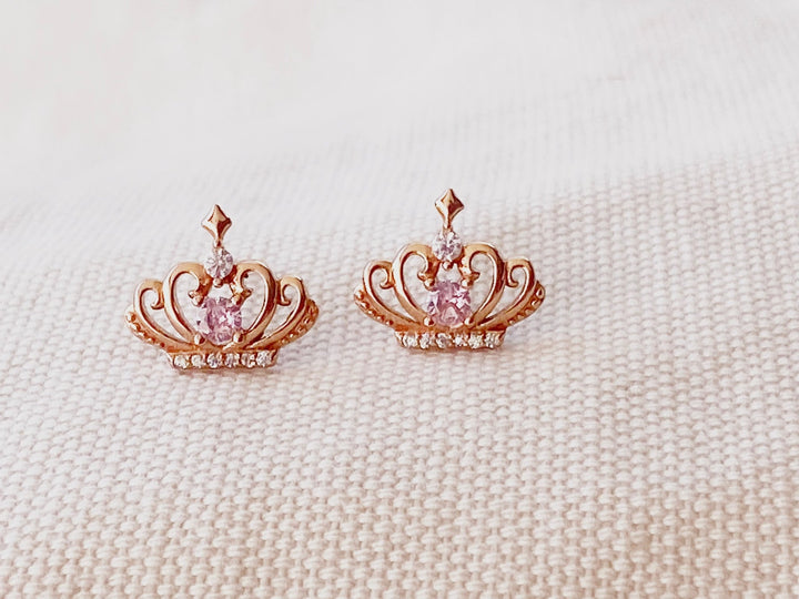 Rosegoldene Kronen Ohrstecker - ALICIA'S DIARY®