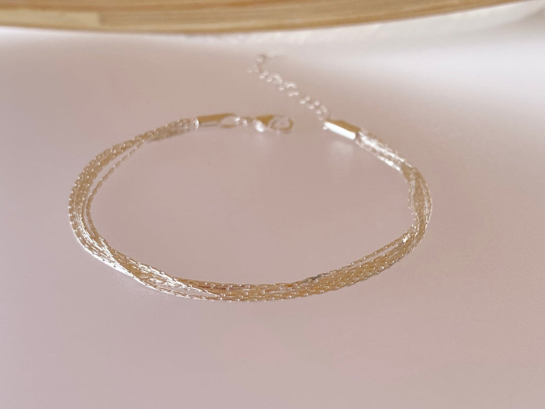 Mehrreihiges Silberarmband - ALICIA'S DIARY®