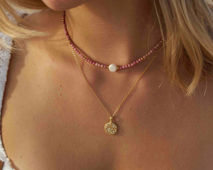 Natural stone necklace