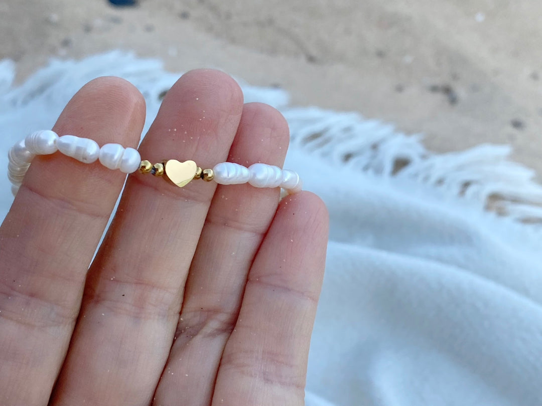 Süßwasserperlen Herz Armband - ALICIA'S DIARY®