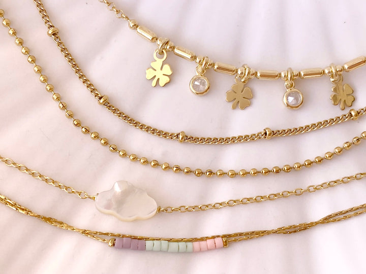 Bracelet with clover leaves | kissedby Alicia