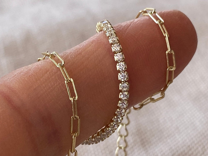 Paperclip Tennis Armband - ALICIA'S DIARY®