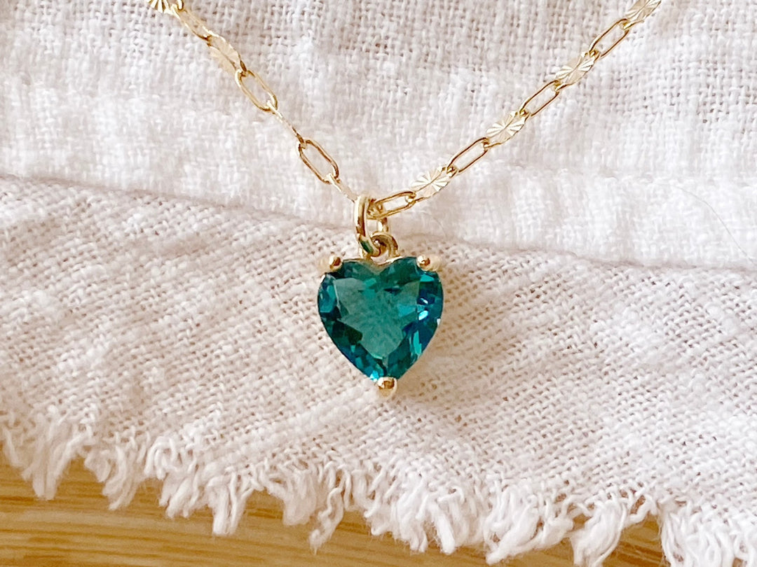 kissedby Alicia | Goldkette mit Kristall Herz - ALICIA'S DIARY®