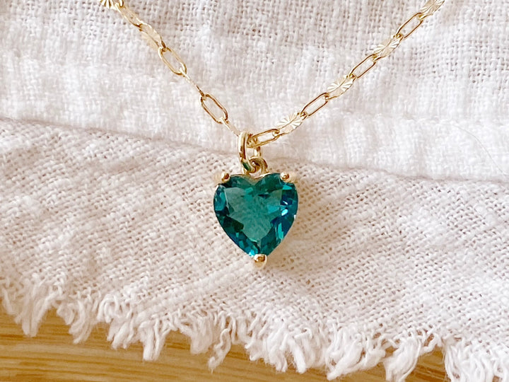 kissedby Alicia | Goldkette mit Kristall Herz - ALICIA'S DIARY®