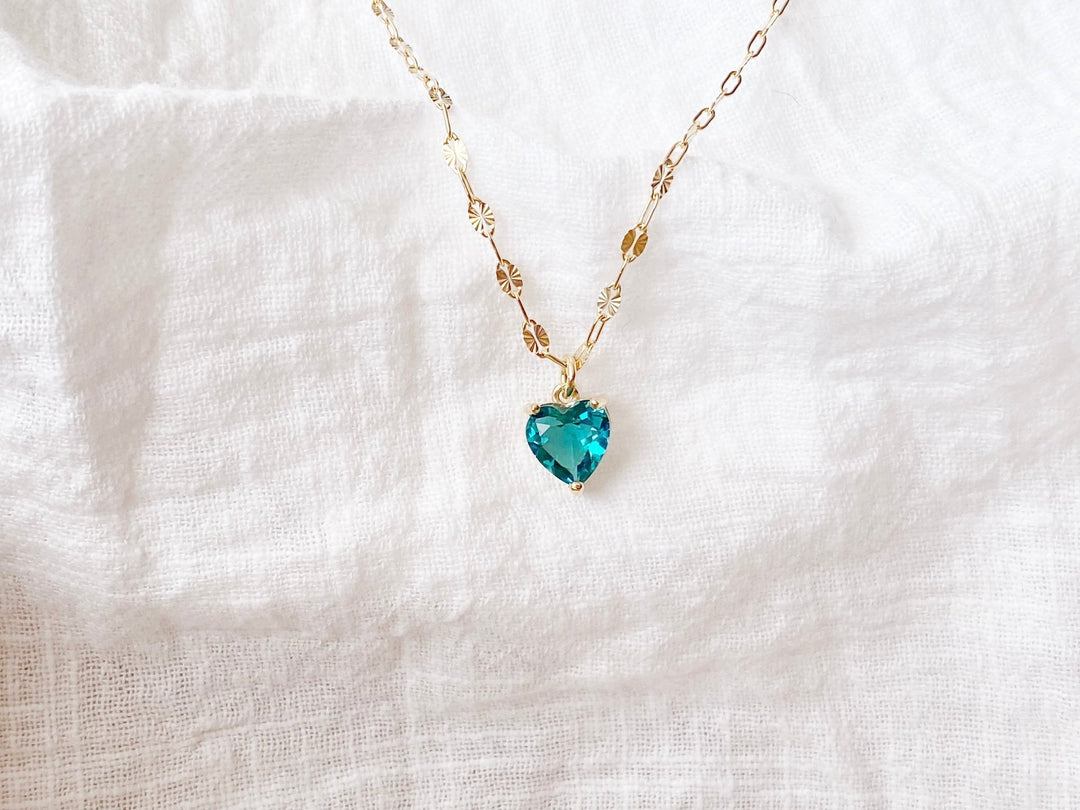 kissedby Alicia | Goldkette mit Kristall Herz - ALICIA'S DIARY®