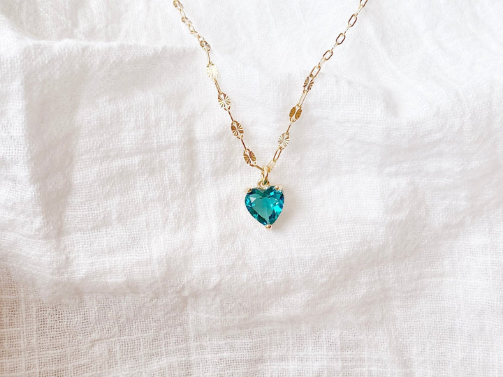 kissedby Alicia | Goldkette mit Kristall Herz - ALICIA'S DIARY®