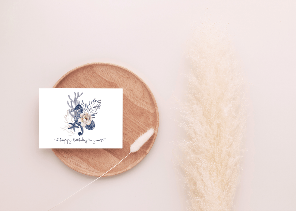 Glückwunschkarte mit Seepferdchenmotiv - ALICIA'S DIARY®