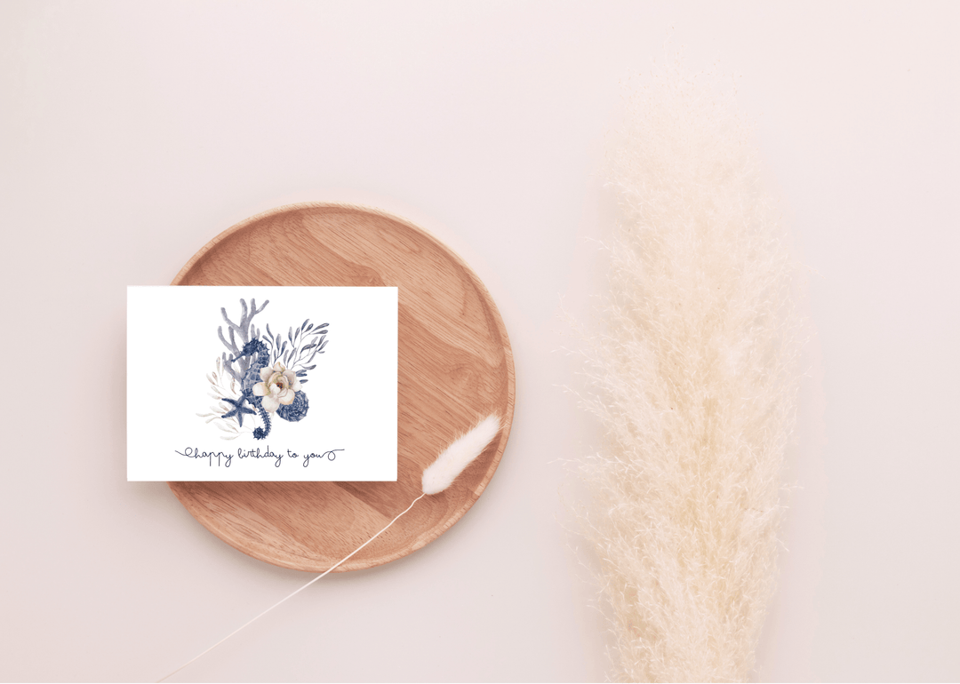 Glückwunschkarte mit Seepferdchenmotiv - ALICIA'S DIARY®