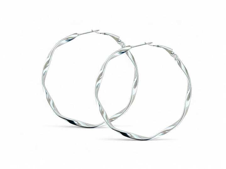 Silberne gedrehte Creolen - ALICIA'S DIARY®