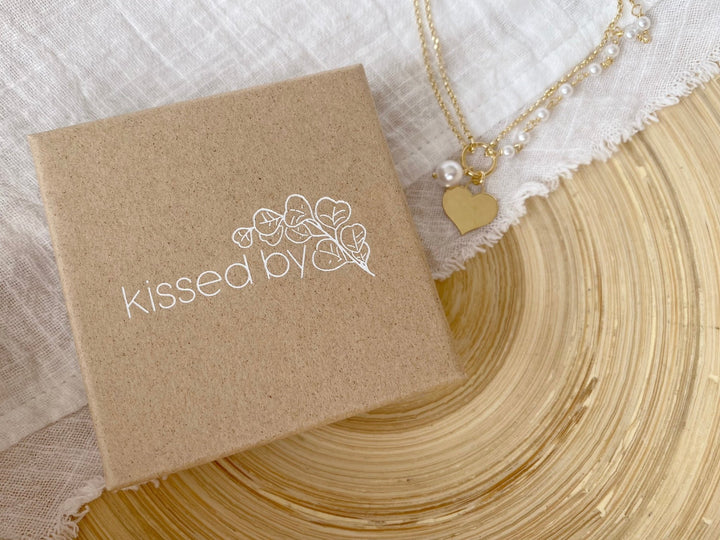 kissedby Alicia | Goldkette mit Herz und Perlen - ALICIA'S DIARY®